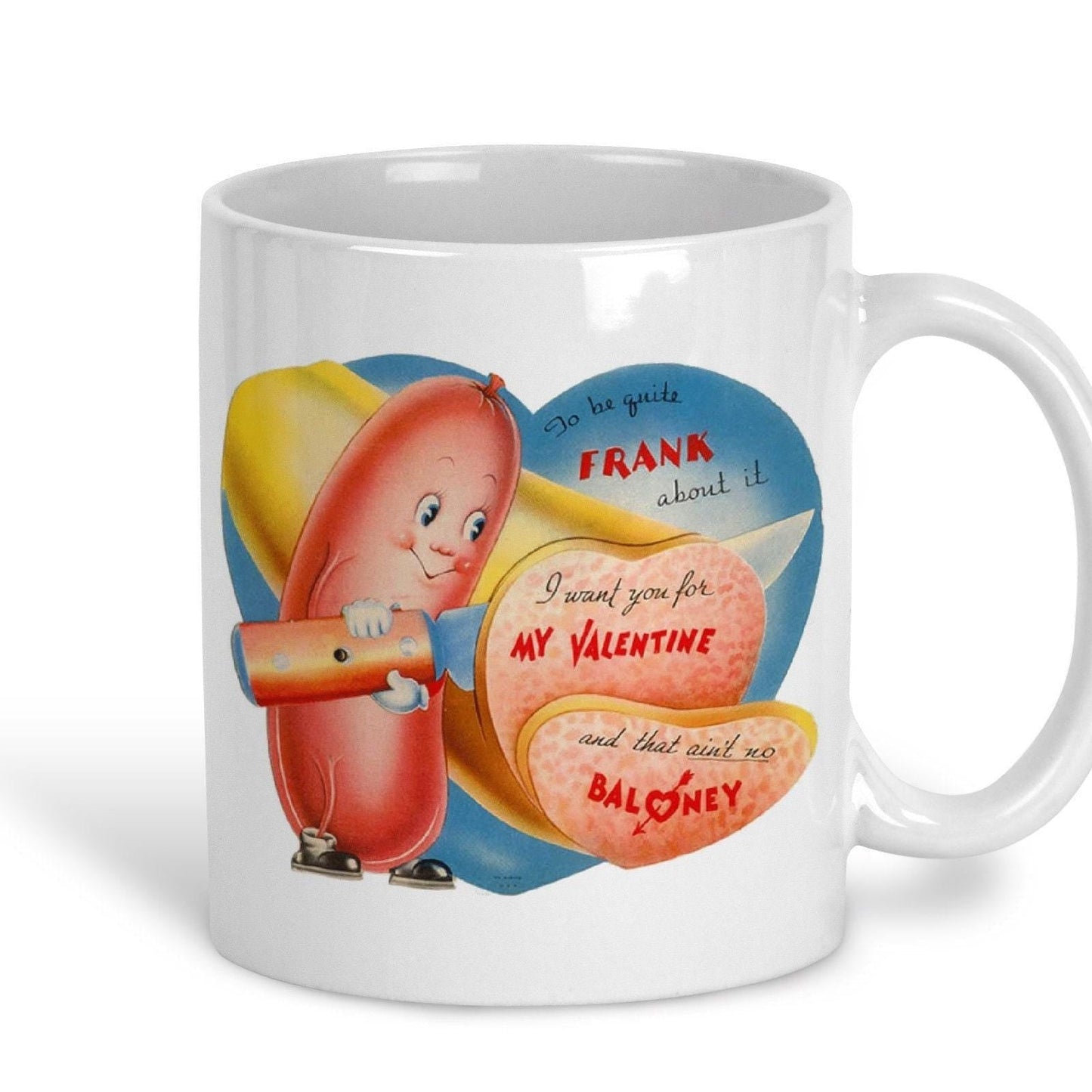 Ain't No Baloney Personalised Retro Valentine's Day Ceramic Mug