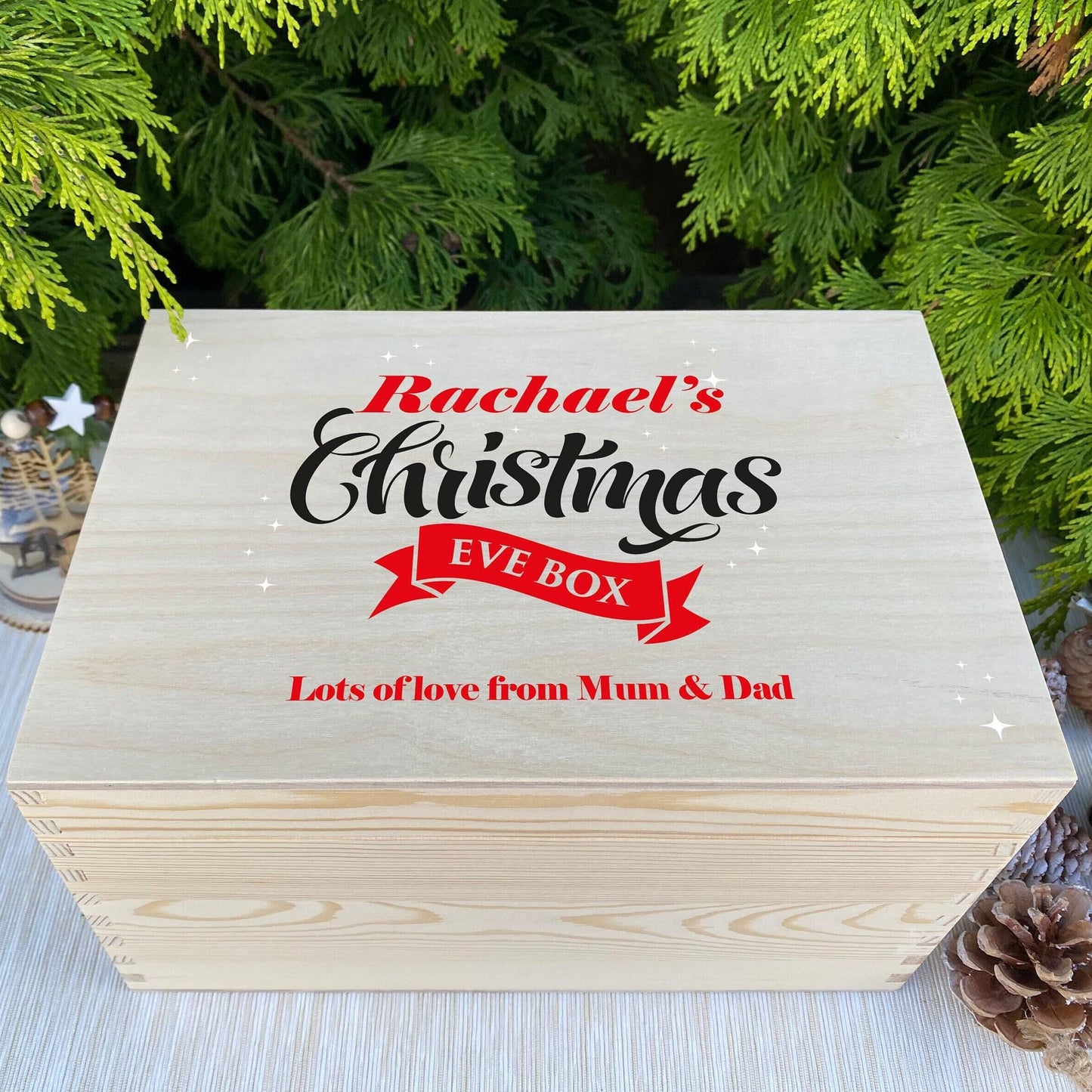 Christmas Eve Box Hamper Gift Personalised Message XMAS Treats Family