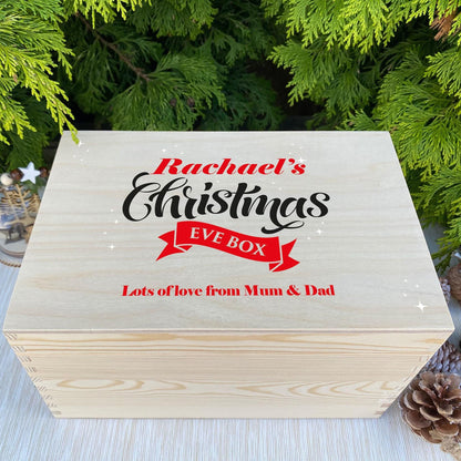 Christmas Eve Box Hamper Gift Personalised Message XMAS Treats Family