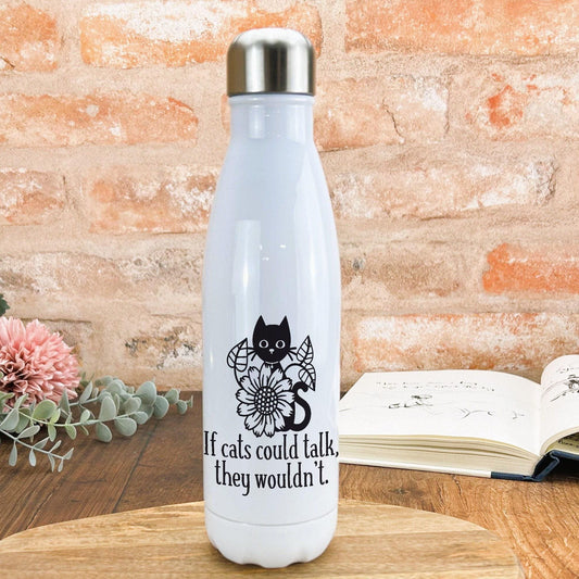 If Cats Could Talk Water Bottle Personalised Gift