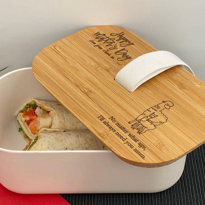 Always Need You Mum Personalised Bamboo Eco Friendly Lunchbox - Mother's Day Gift