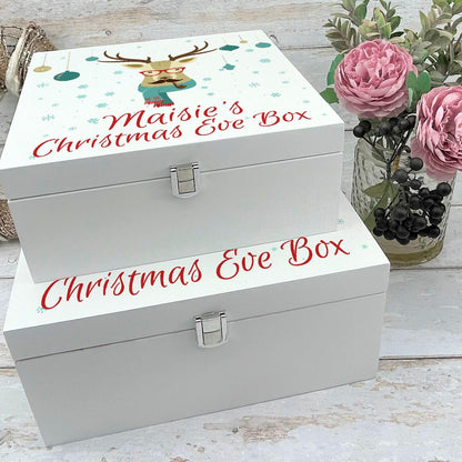 Hipster Reindeer Christmas Eve Treat Box - XMAS Deer Rudolf Personalised Gift