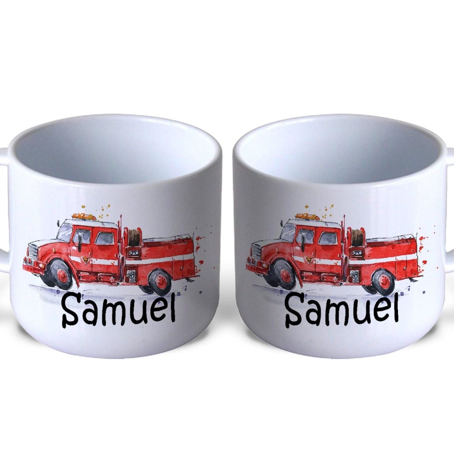 Fire Engine Truck Children's Personalised Mug Unbreakable Kids Toddler Child Safe