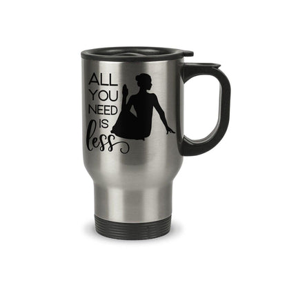 All You Need Is Less White Yoga Personalised Travel Mug | Relax | Wellness | Relaxation | Zen | Meditation | Calm | Tranquillity | Serenity