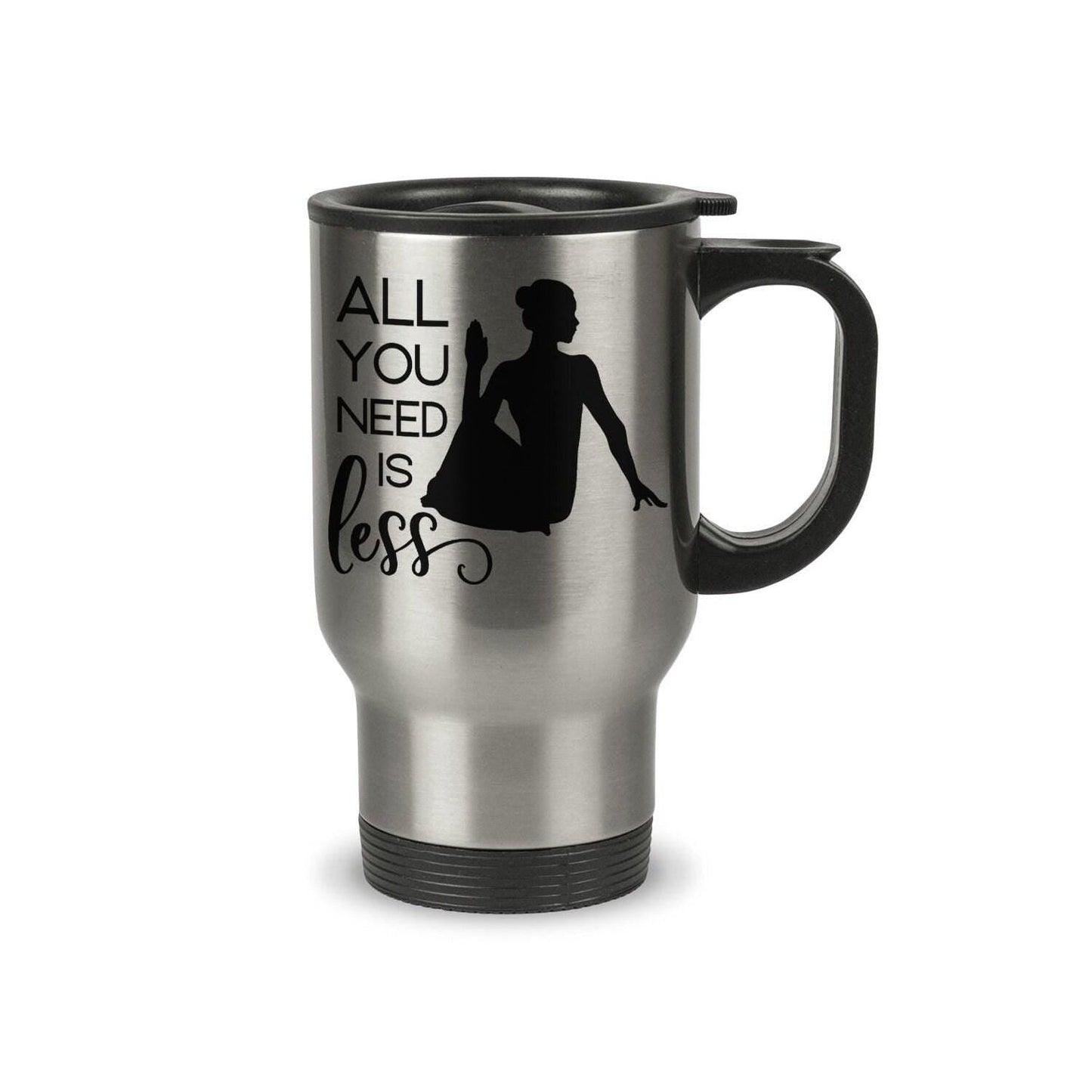 All You Need Is Less White Yoga Personalised Travel Mug | Relax | Wellness | Relaxation | Zen | Meditation | Calm | Tranquillity | Serenity