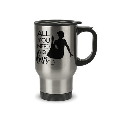 All You Need Is Less White Yoga Personalised Travel Mug | Relax | Wellness | Relaxation | Zen | Meditation | Calm | Tranquillity | Serenity