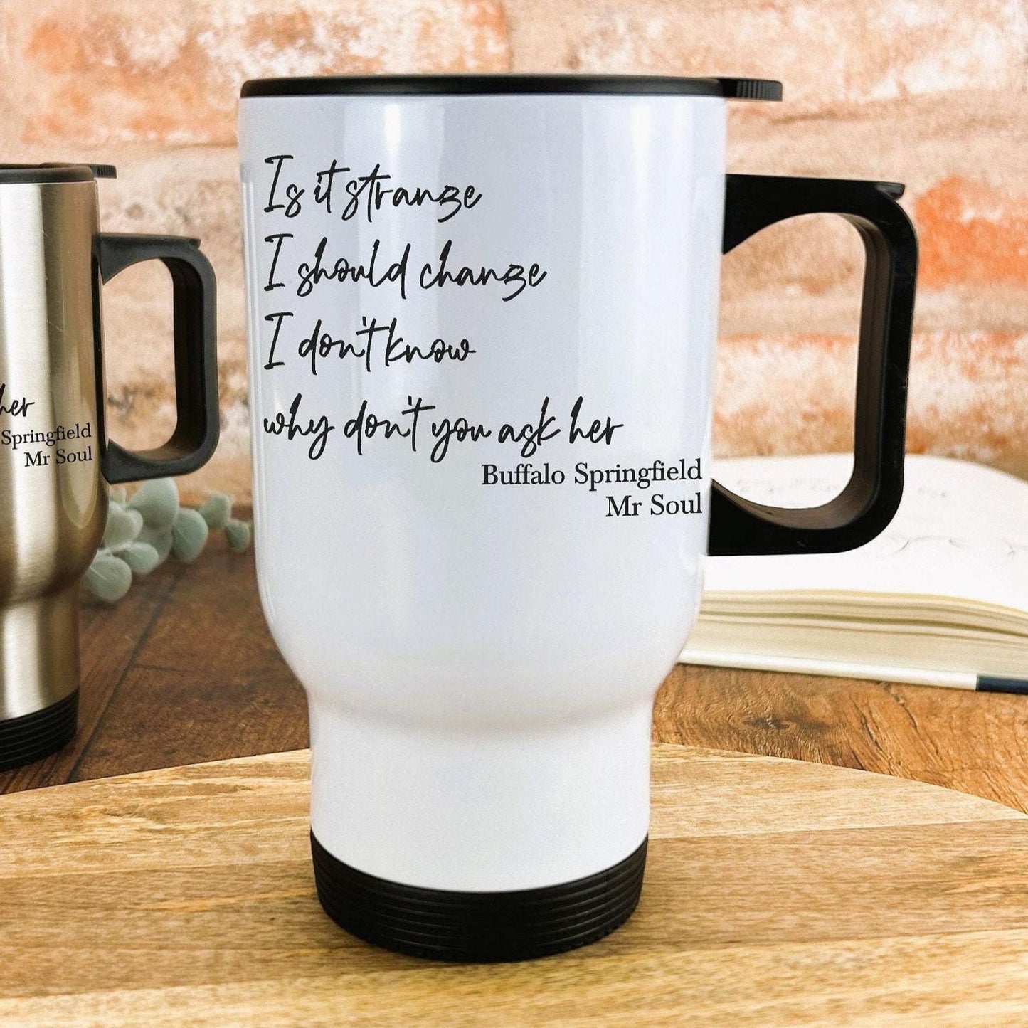 Buffalo Springfield Mr Soul 60s Travel Mug Personalised Gift