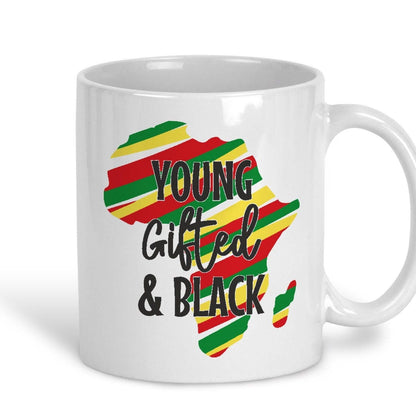 Young Gifted and Black Reggae Ska African Heritage History Personalised Mug