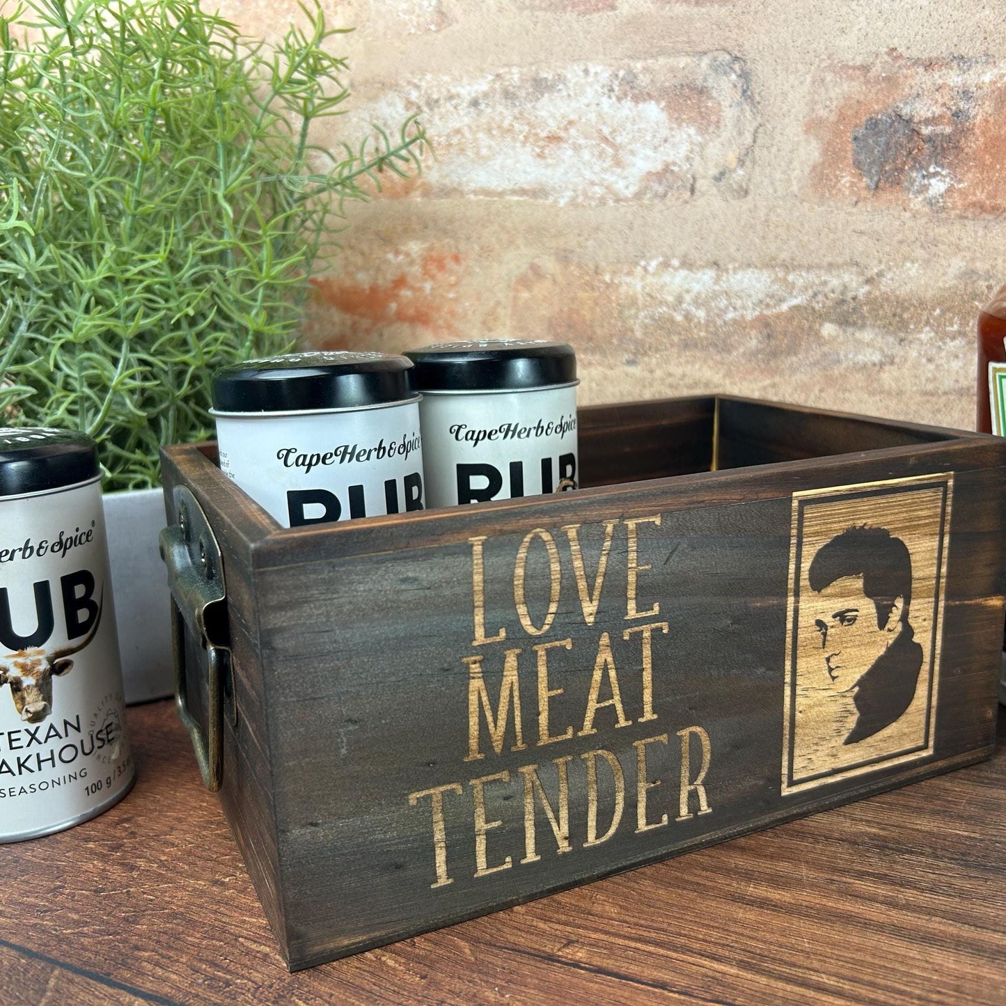 Elvis Love Meat Tender Kitchen Tidy / Caddy - Funny Cooking Gift - Present Kitchen Decor Housewarming - Christmas Birthday Elvis Presley Fan