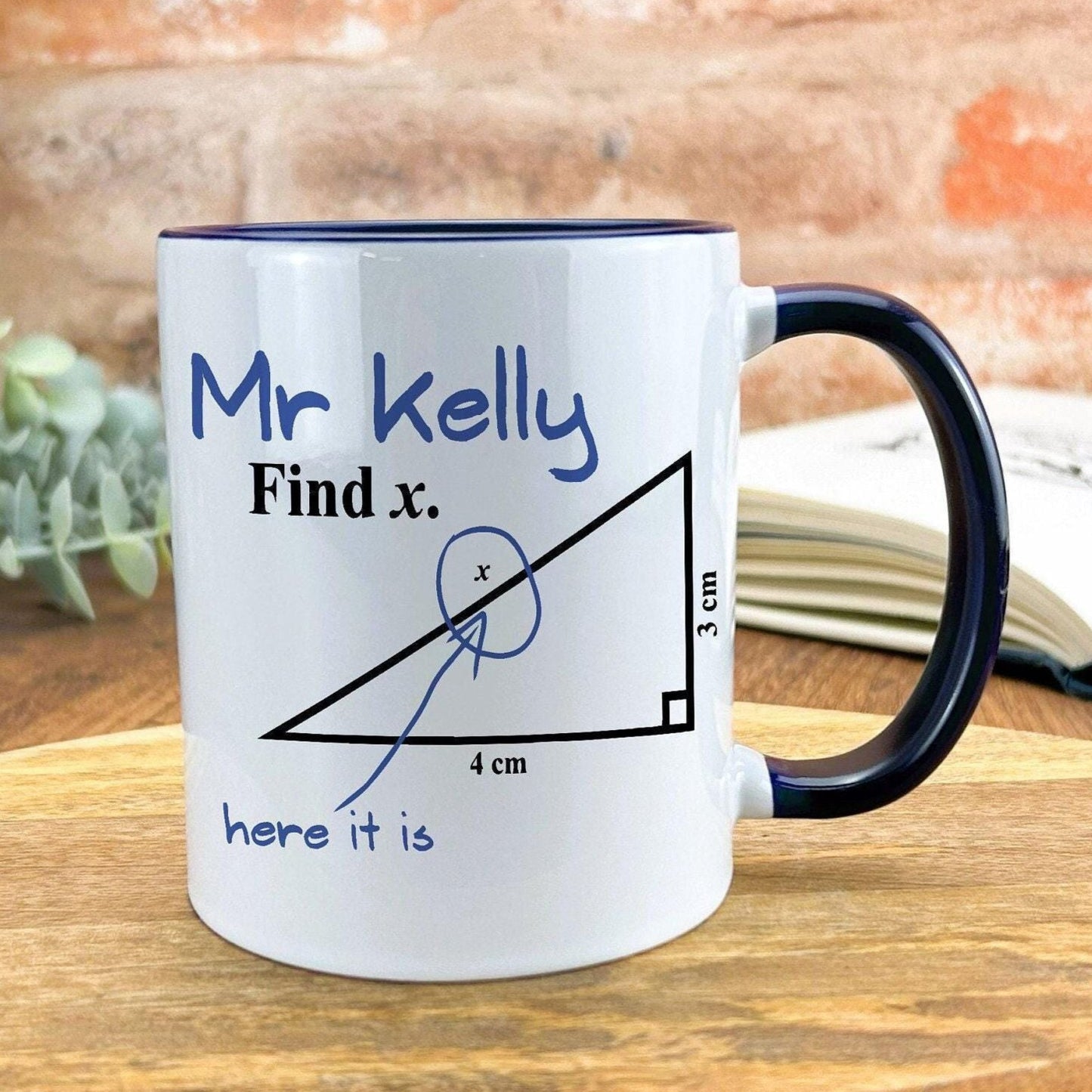 Find X Triangle Exam Question Maths Teacher Personalised Ceramic Mug