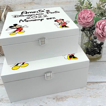 Disney Memories Mickey & Minnie Mouse Personalised Memory Box - Florida Paris Disneyland Disneyworld