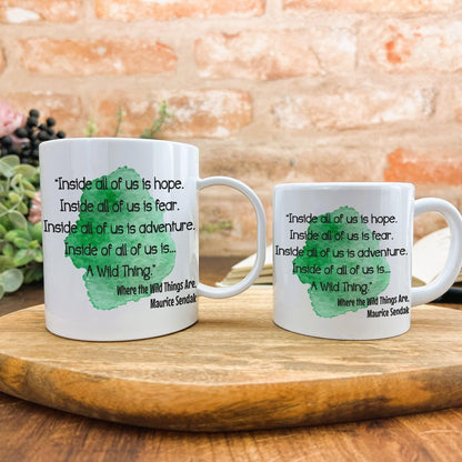 Where The Wild Things Are Maurice Sendak Children's Book Quote Literature Personalised Gift Mug Polymer First Unbreakable