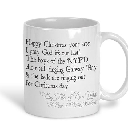 The Pogues Fairytale of New York Christmas Song Lyrics Personalised Ceramic Mug