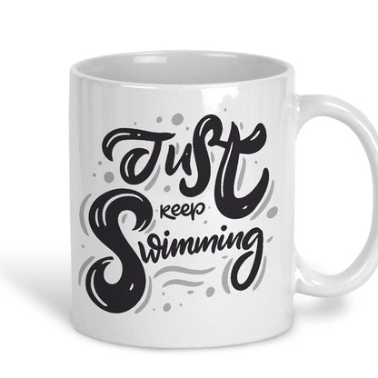 Just Keep Swimming Swim Swimmer Gala Personalised Sport Mug