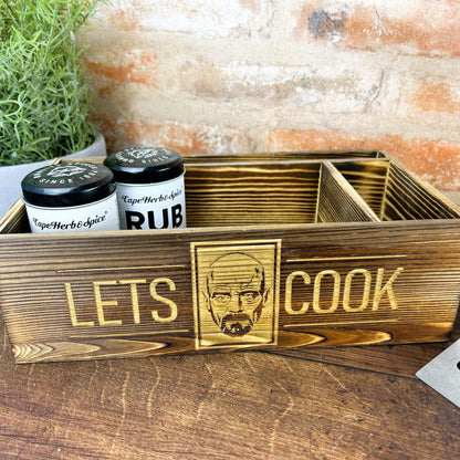 Breaking Bad Let's Cook Kitchen Tidy / Caddy - Funny Cooking Gift - Present Kitchen Decor Housewarming - Walter White Heisenberg