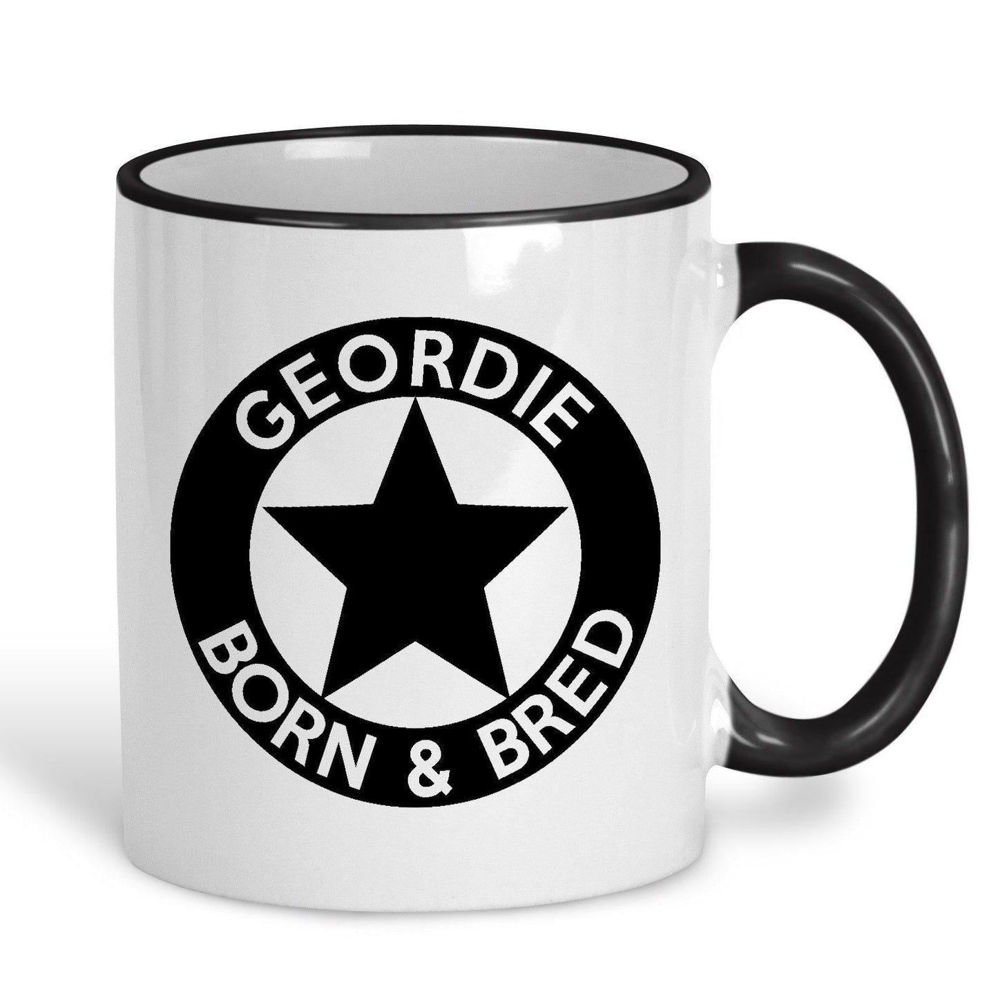 Geordie Born & Bred Star - Newcastle Geordie Dialect - Personalised Ceramic Mug