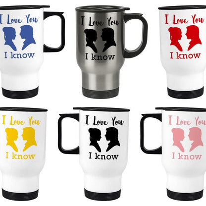 I Love You I Know Star Wars Valentine Personalised Travel Mug