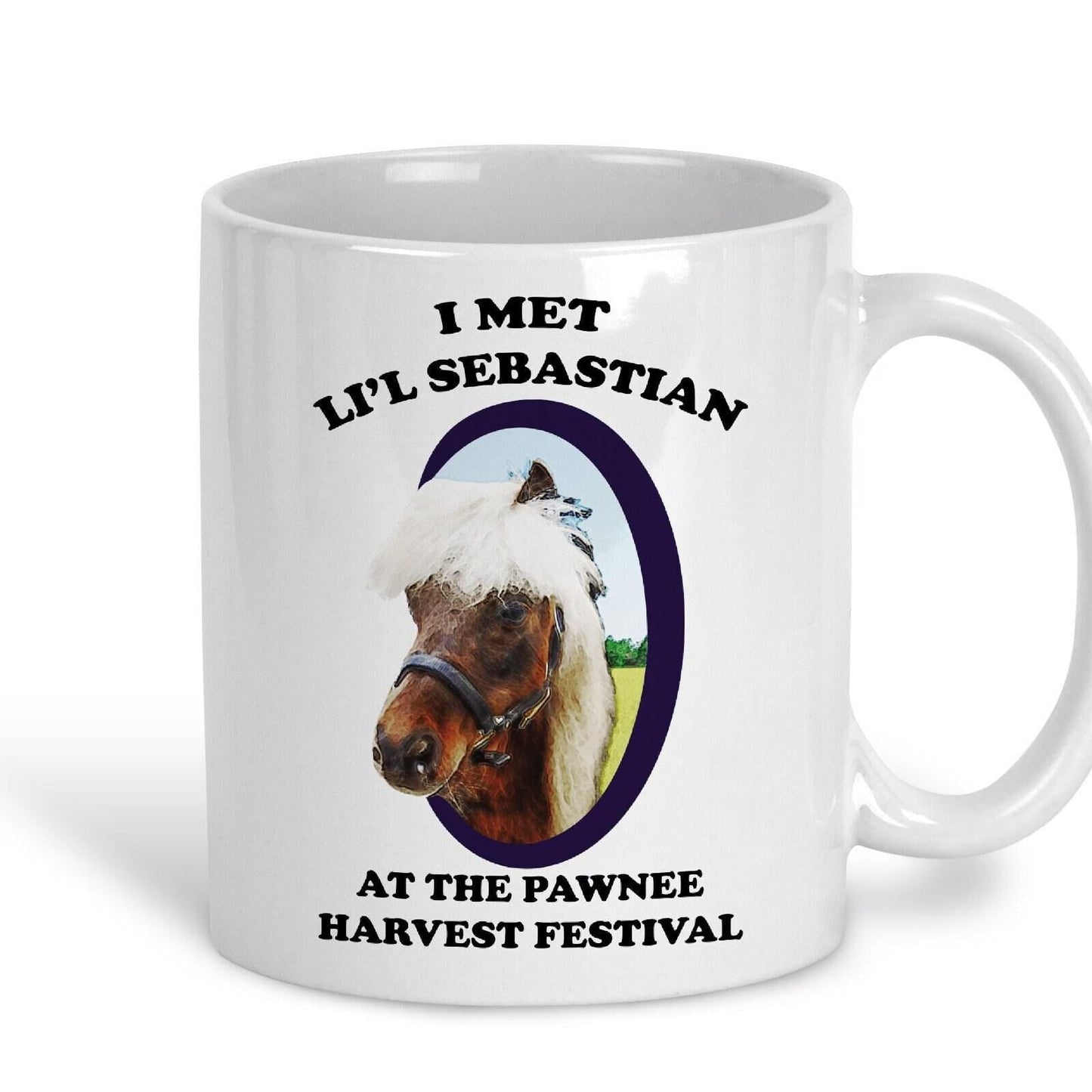 I Met Li'l Sebastian Parks and Recreation TV Show Ceramic Mug