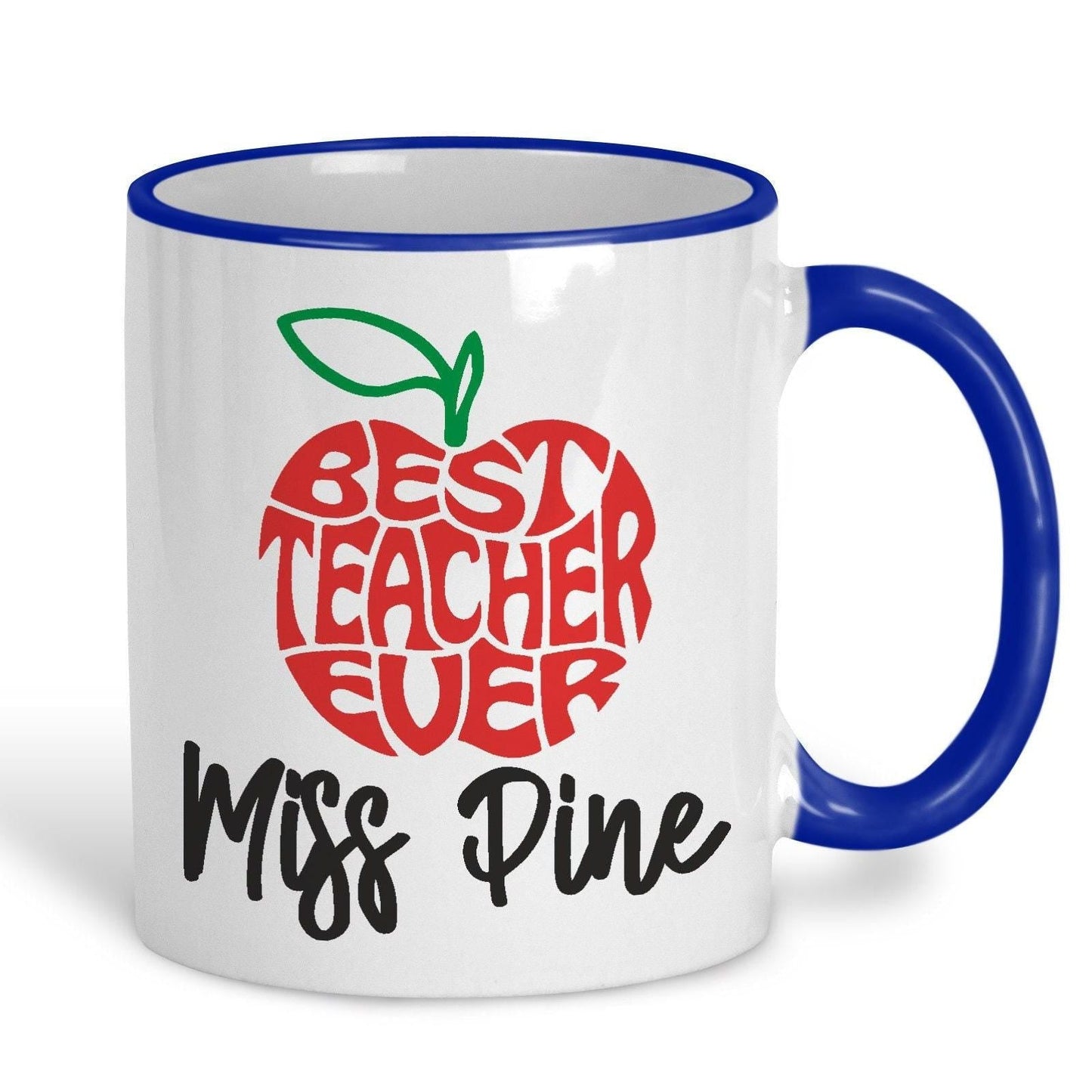 Best Teacher Ever Apple Personalised Ceramic Mug
