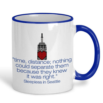 Sleepless In Seattle Long Distance Love Valentine's Day Girlfriend Boyfriend Mug