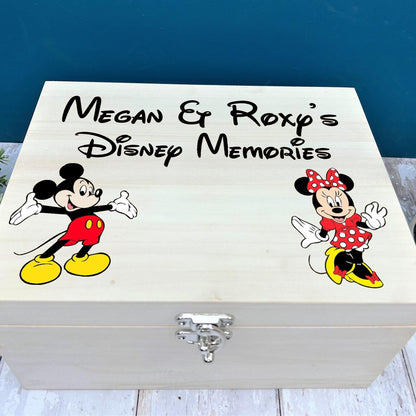 Disney Memories Mickey Minnie Mouse Personalised Wooden Box