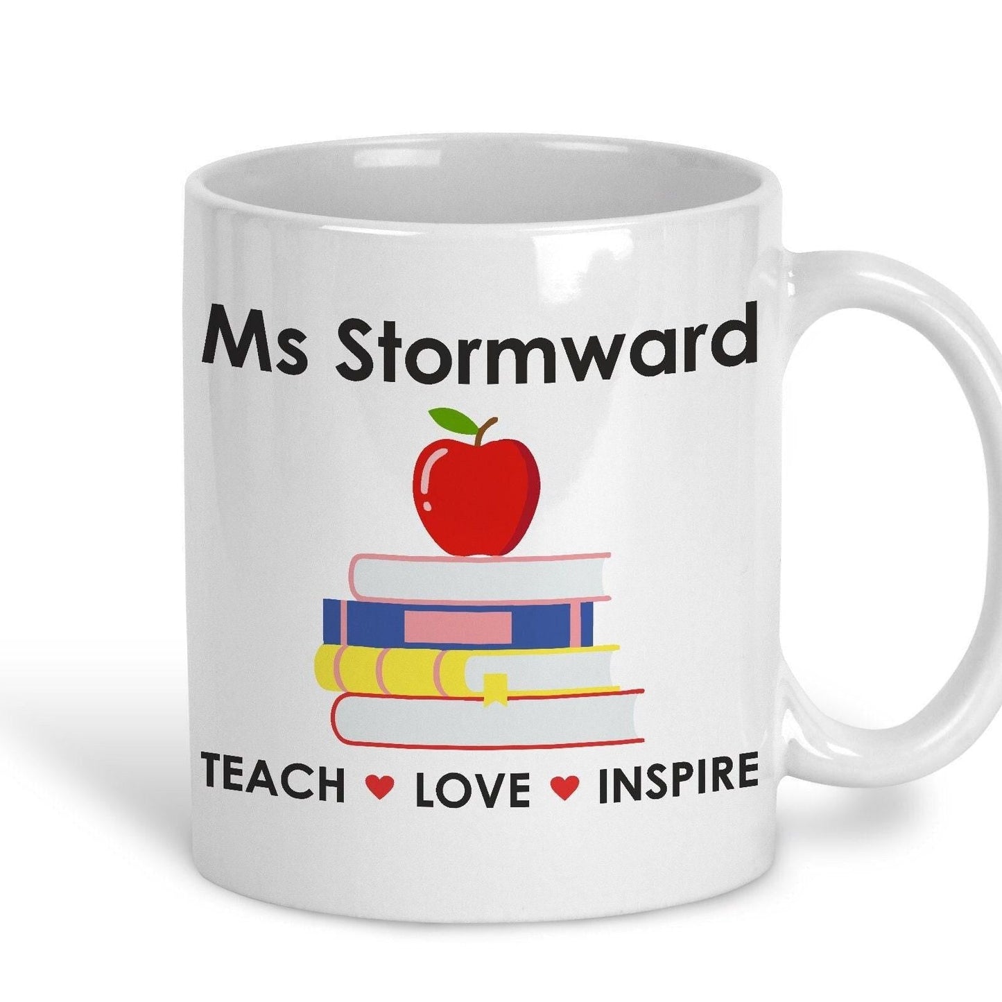 Teach Love Inspire Teacher Personalised Ceramic Mug