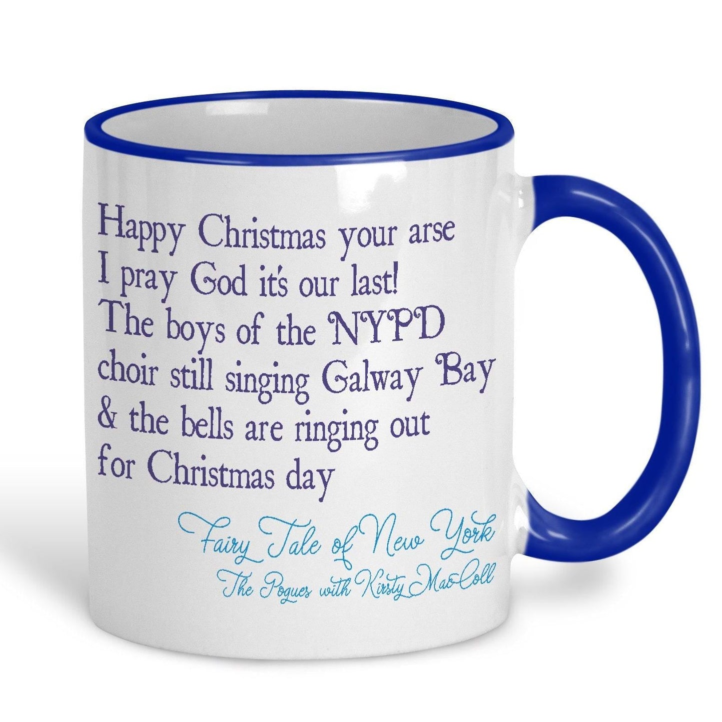 The Pogues Fairytale of New York Christmas Song Lyrics Personalised Ceramic Mug