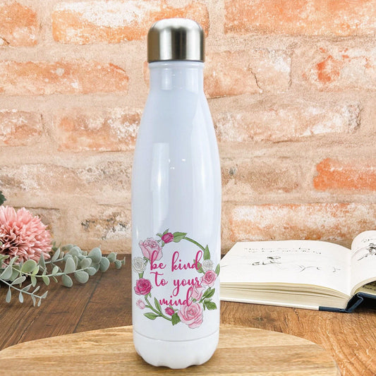 Be Kind To Your Mind Water Bottle Personalised Positivity Gift