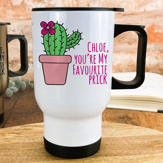 My Favourite Prick Cactus Cacti Funny Personalised Travel Mug Valentine's Day