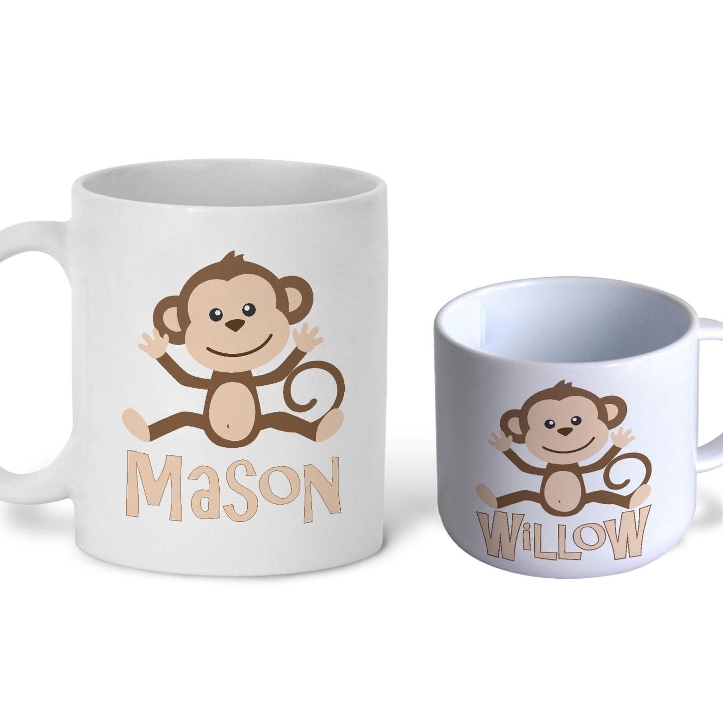 Cheeky Monkey Children's Personalised Mug Unbreakable Kids Toddler Gift First Child Safe
