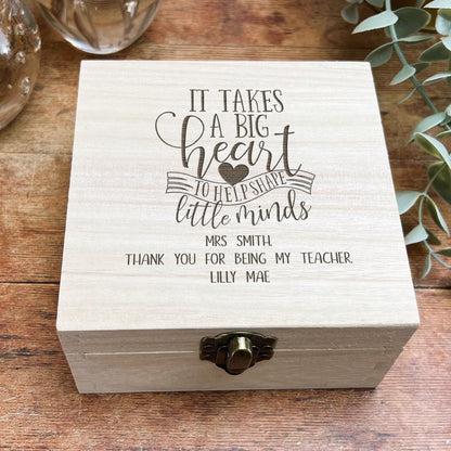 a wooden box with a quote on it