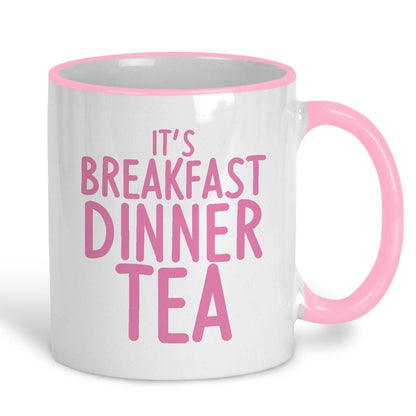 It's Breakfast Dinner Tea Mancunian Quote - Personalised Ceramic Mug