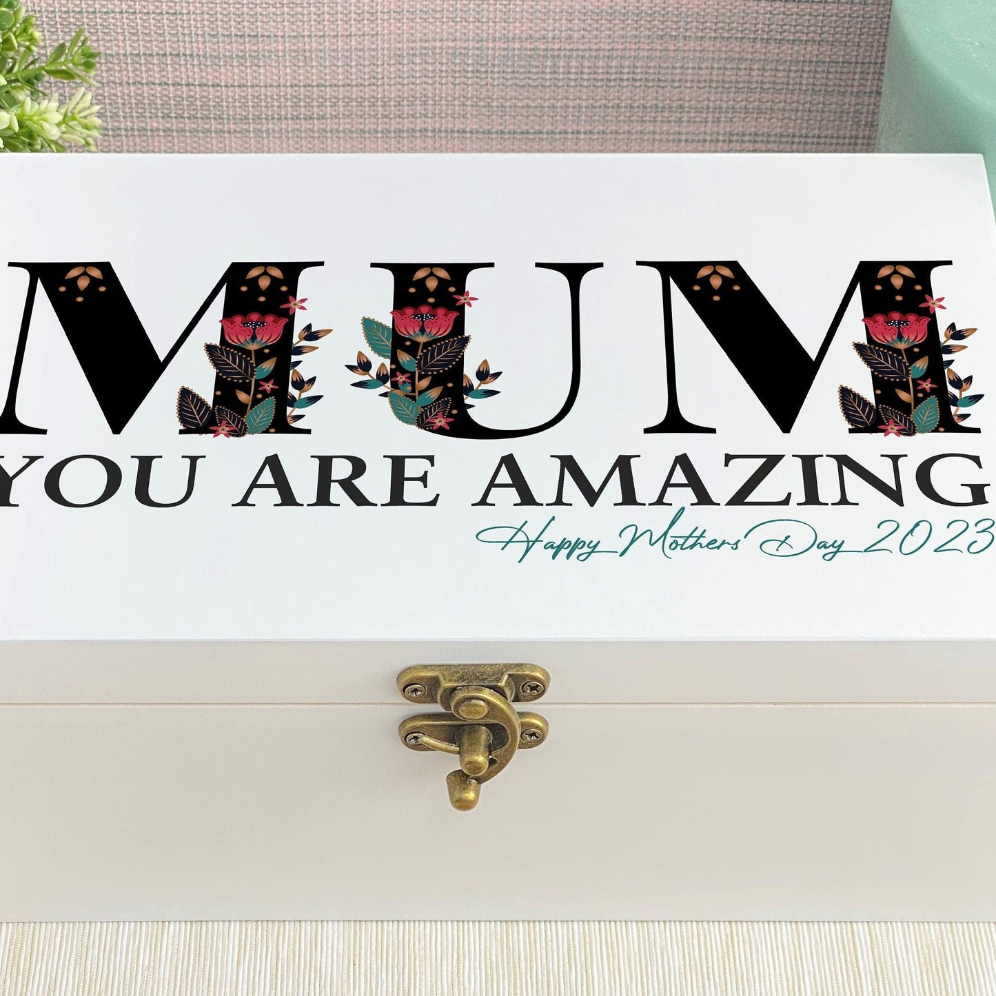 Mum You Are Amazing Jewellery Trinkets Box - Personalised Mothers Day / Birthday Gift