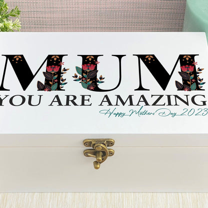 Mum You Are Amazing Jewellery Trinkets Box - Personalised Mothers Day / Birthday Gift