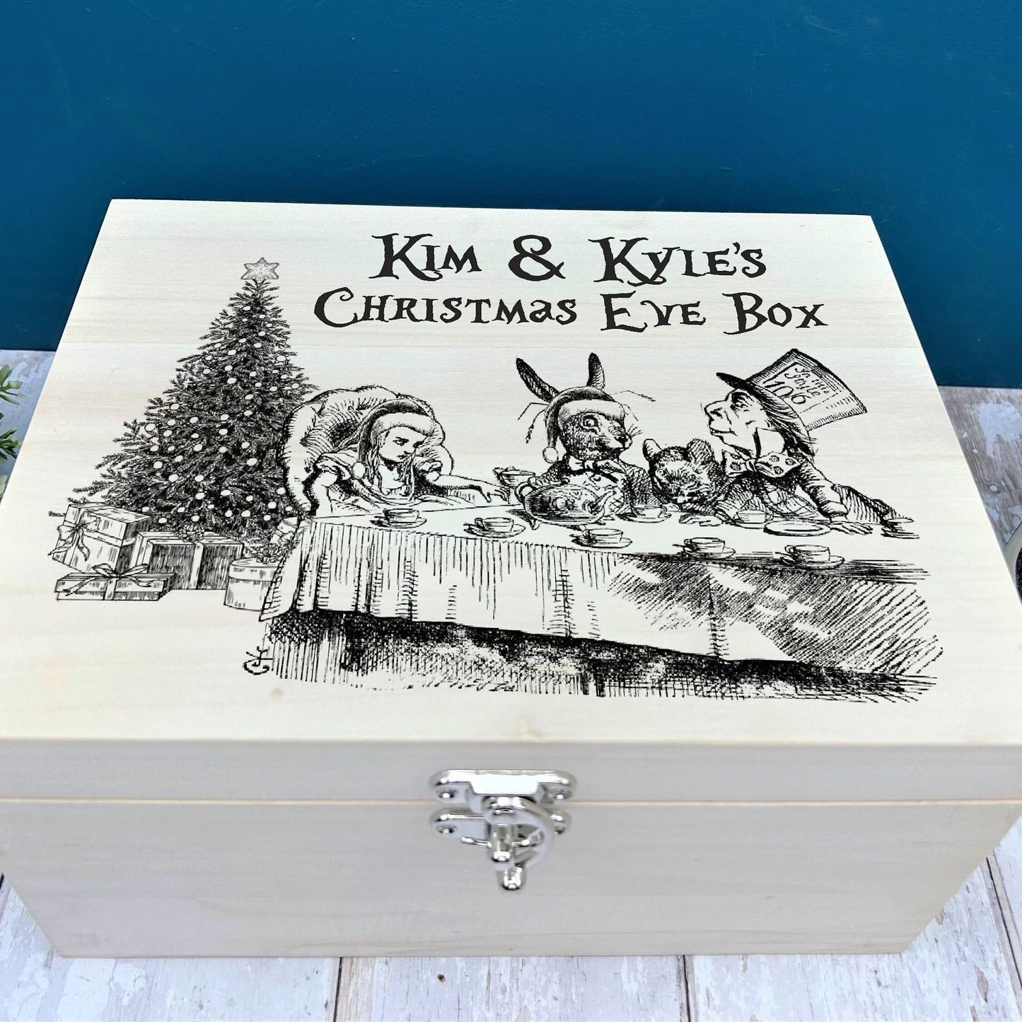 Alice in Wonderland Personalised Luxury Christmas Eve Gift Box