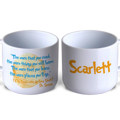I Can Read With My Eyes Shut Dr Seuss Children's Book Quote Literature Personalised Gift Mug Polymer First Unbreakable