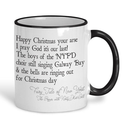The Pogues Fairytale of New York Christmas Song Lyrics Personalised Ceramic Mug