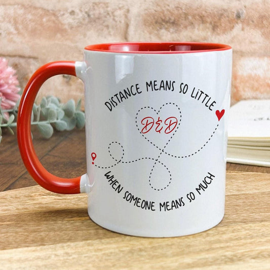 Distance Means So Little Long Distance Personalised Mug