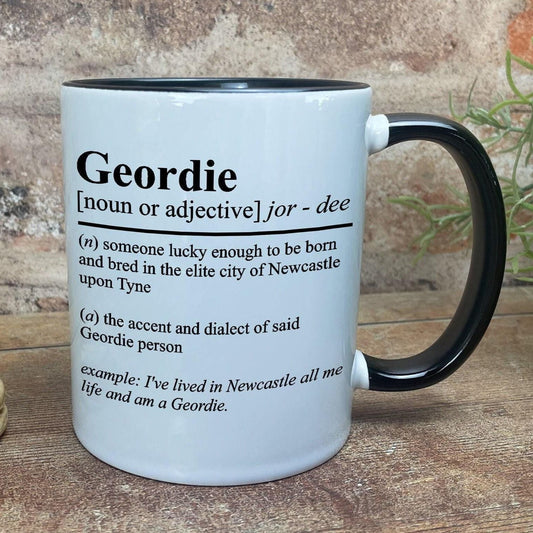 Geordie Defintion - Newcastle Geordie Dialect - Personalised Ceramic Mug