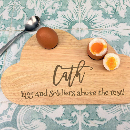 Egg and Soldiers Above the Rest - Personalised Breakfast Board Gift