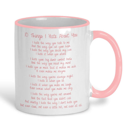 10 Things I Hate About You Film Quote Personalised Ceramic Mug