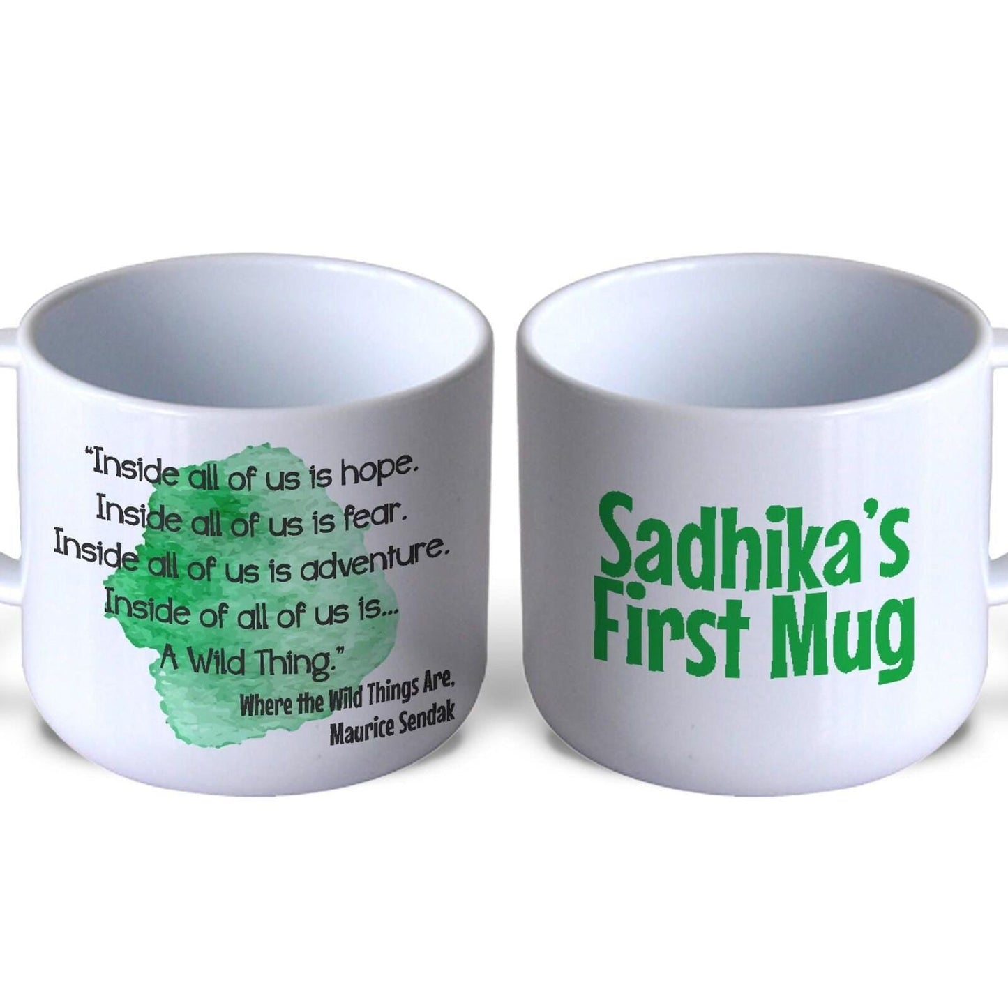 Where The Wild Things Are Maurice Sendak Children's Book Quote Literature Personalised Gift Mug Polymer First Unbreakable