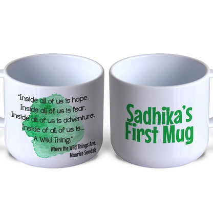 Where The Wild Things Are Maurice Sendak Children's Book Quote Literature Personalised Gift Mug Polymer First Unbreakable