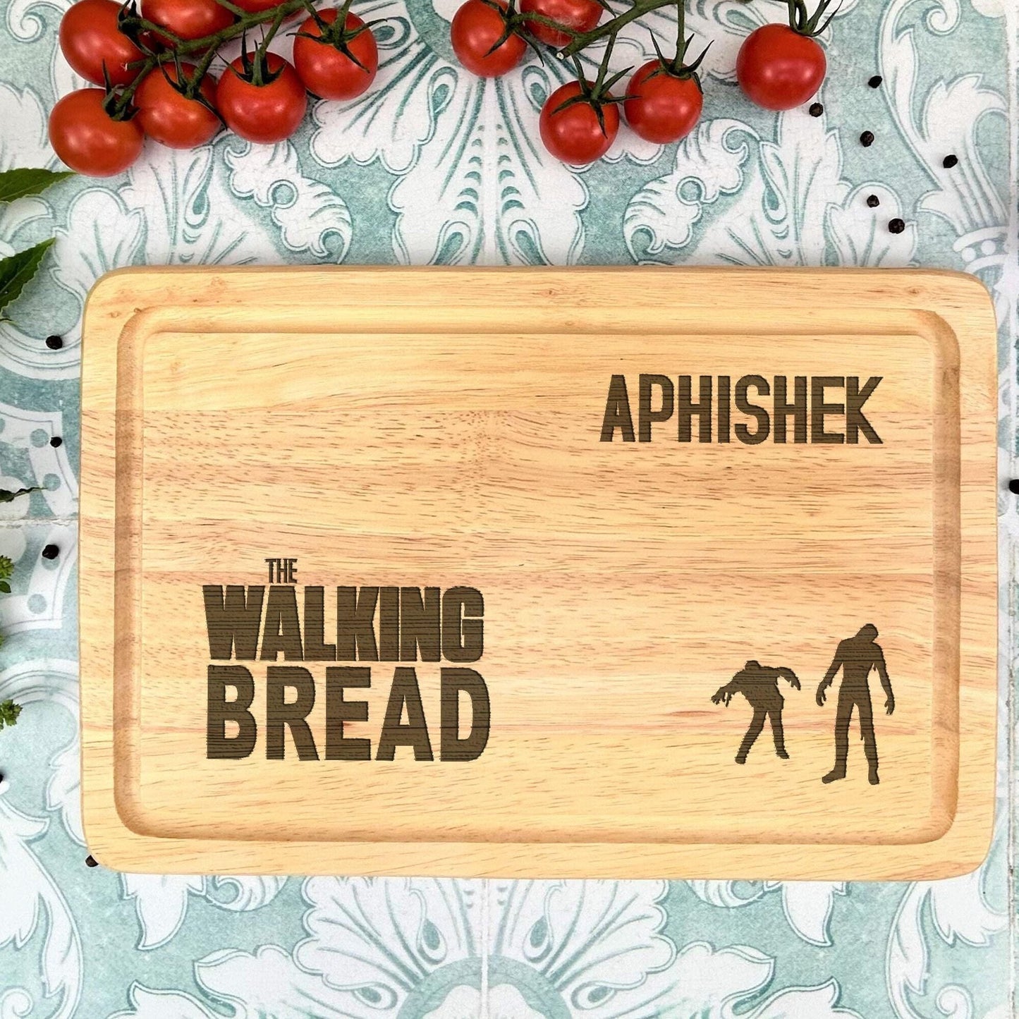 The Walking Bread (Dead) Chopping Board - Personalised Gift