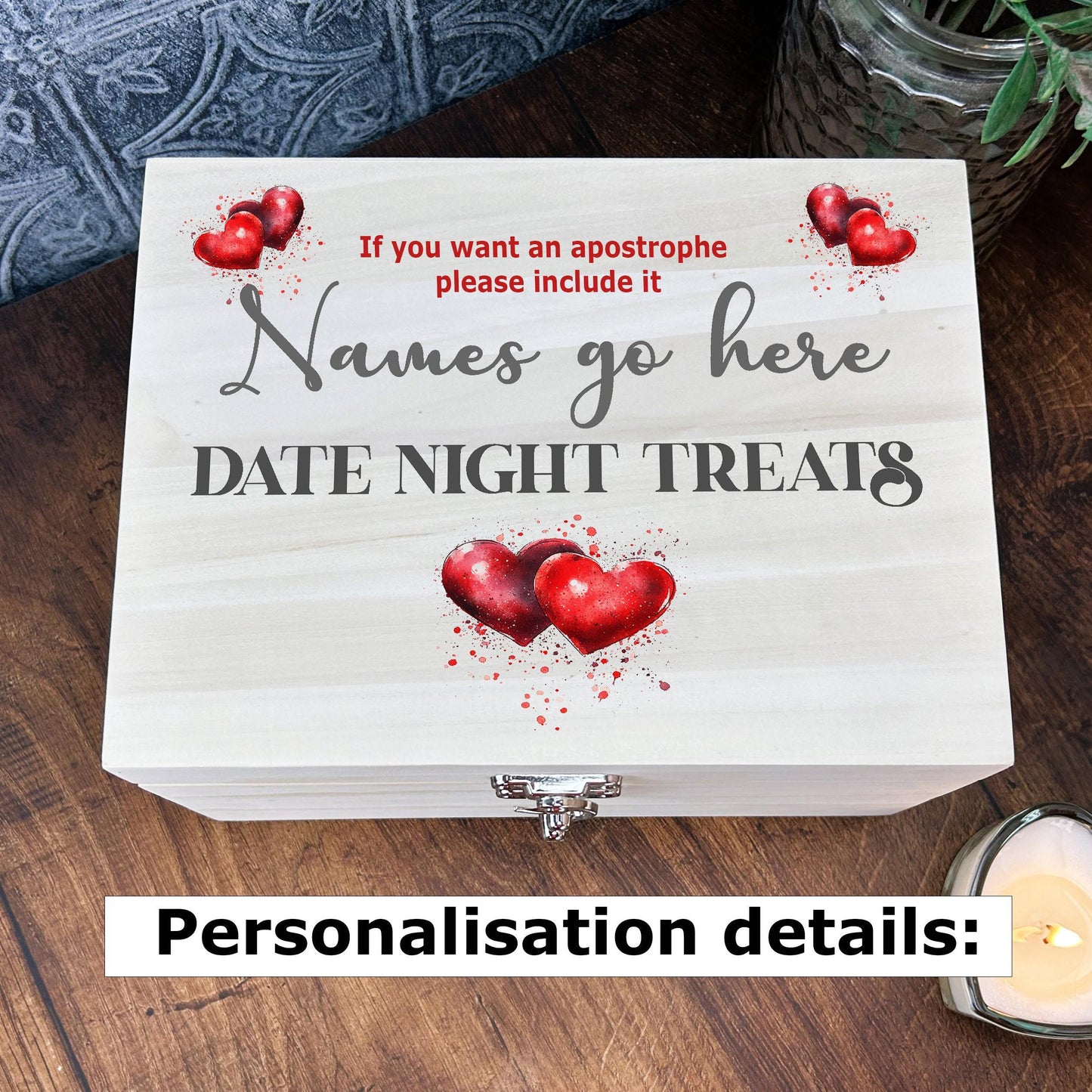 Date Night Treat Box - Personalised Valentine's Gift