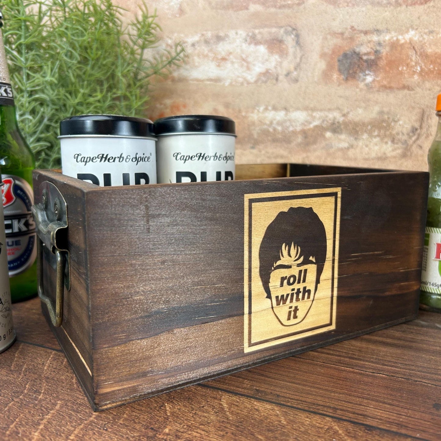 Roll With It - Oasis - Kitchen Tidy / Caddy - Funny Cooking Gift - Present Kitchen Decor Housewarming - Manc Manchester Music Gift