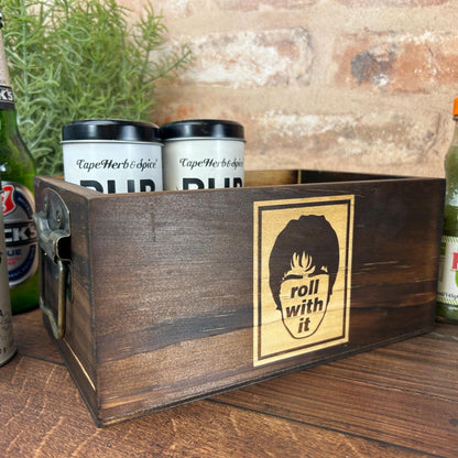 Roll With It - Oasis - Kitchen Tidy / Caddy - Funny Cooking Gift - Present Kitchen Decor Housewarming - Manc Manchester Music Gift