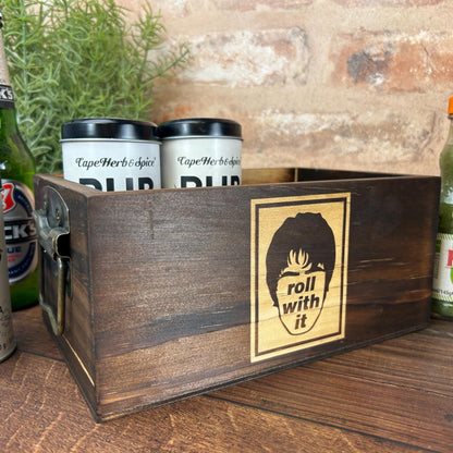 Roll With It - Oasis - Kitchen Tidy / Caddy - Funny Cooking Gift - Present Kitchen Decor Housewarming - Manc Manchester Music Gift