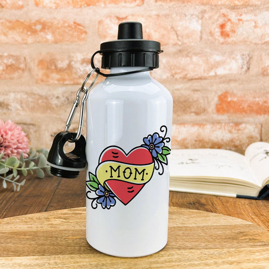 Mom American Traditional Style Tattoo Water Bottle Mother's Day Personalised Gift