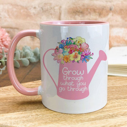 Grow Through What You Go Through Mug Personalised Positivity